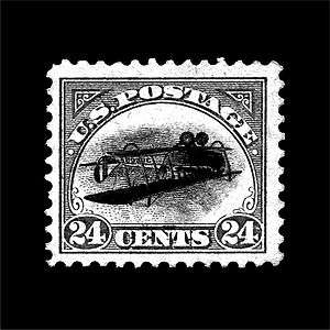   JN 4 Upside Down Airplane Rare Postage Stamp Novelty T Shirt  