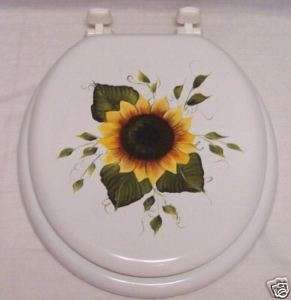 HP SUNFLOWER TOILET SEAT/NEW ITEM/MUST SEE/BY MB  