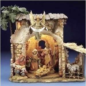  Fontanini 5 Nativity With Lighted Stable 7 Piece Set 