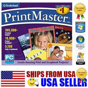 PrintMaster Version 18.1 (PC DVD ROM) Create Amazing Prints 