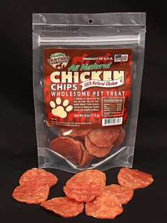 Chicken Chips 4 oz Bag   All Natural Dog Jerky Treats  