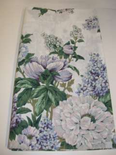 Lined Floral Valance ~ Blue Purple Green ~ 18 x 82  