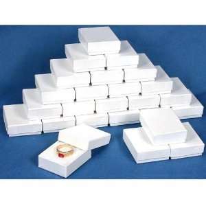  25 White Swirl Cotton Charm Jewelry Boxes Gift Display 2 1 