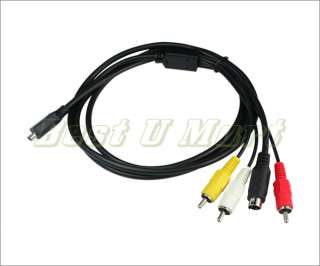 New AV TV RCA Cable for Sony DCR HC52 HC62 DCR SR300 US  