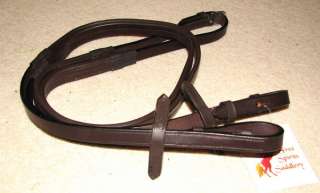 FSS German Leather Flexible SOFT SMOOTH Rubber Reins  