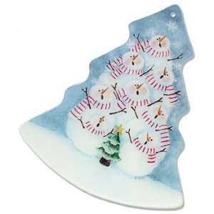 Counter Art Caroling Snowman Cutting Board Platter 