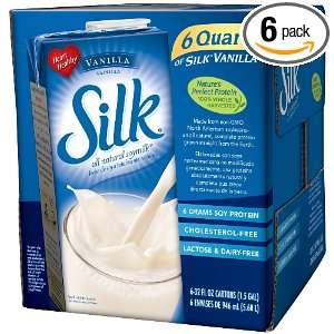 Silk Vanilla All Natural Soymilk, 32 Ounce Aseptic Cartons (Pack of 6 