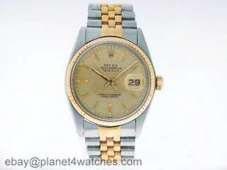 ROLEX DATEJUST STEEL & GOLD MENS WATCH AUTOMATIC Ship from London,UK 