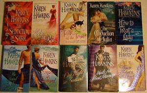 10 by KAREN HAWKINS paperback lot Romance books THE ABDUCTION OF JULIA 