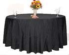 120 Round Black Polyester Tablecloth Used Once  