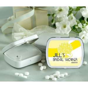 Baby Keepsake Yellow Bouquet Design Personalized Glossy White Hinged 