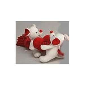   Mice Love Tug Squeaker Plush Valentines Dog Toy