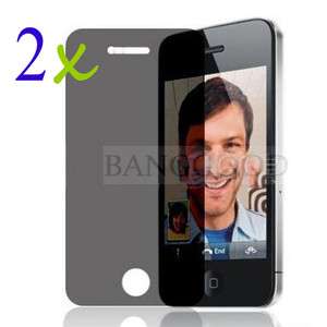 2x Privacy Anti Spy Screen Guard Protector Shield Film For iPhone 4 4S 
