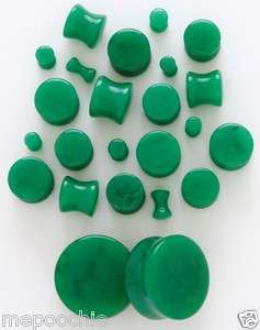 Dark Green Jade Solid Plugs  