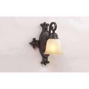   Lighting 83331 Red Rust Vanilla Estrauscan Scavo Polaris Wall Sconce