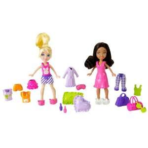   Polly Pocket Pajama Nights Polly and Shani Fashion Bag Toys & Games
