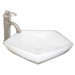  Star Fish Overmount Porcelain Bathroom Vessel Sink and 