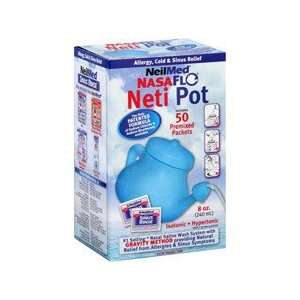  NasaFlo Neti Pot + 50 Saline Packets 
