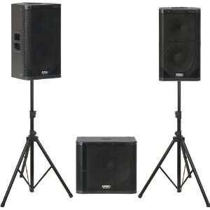    QSC KW122 / KW181 Powered Speaker Package Musical Instruments