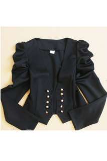 NEW gorgeous puff sleeve blazer jacket black xs/s  