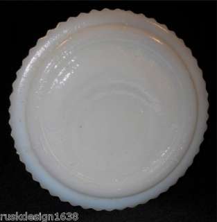 Small Vintage White Milk Glass Oil Lamp, Diamond Pattern  