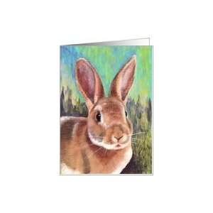  Pet Bunny Rabbit Breed Art Painting all occassion Card 