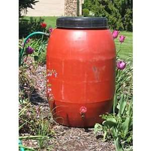  50 Gallon Terra Cotta Rain Barrel Patio, Lawn & Garden