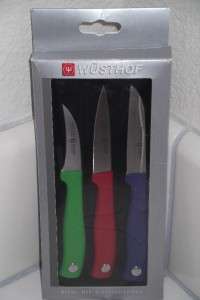 WUSTHOF SILVERPOINT 3 PC PARING KNIFE SET 9532C MULTICOLOR BNIP NO 