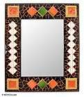 sun shower ceramic mosaic wall mirror india art novica returns