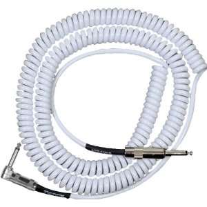   20 Foot Instrument Cable Straight to Right Angle White Electronics