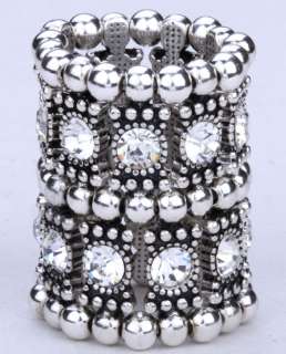 Clear swarovski crystal stretch ring jewelry A1 2  