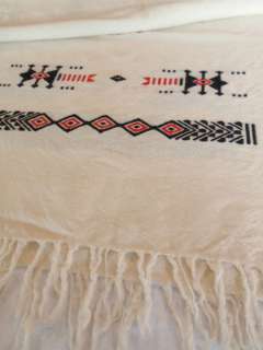 Vintage Hand Woven Southwestern Wool Table Runner Scarf  
