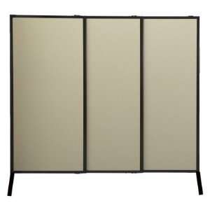   in. Wide Telescoping Room Divider Fabric Charcoal Gray, Charcoal Gray