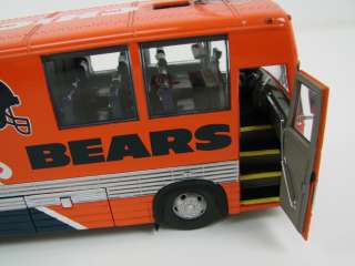   Danbury Mint Chicago Bears Football Team Party Bus w Mini Duffel Bags