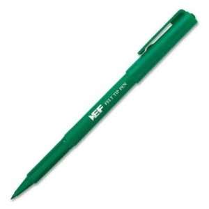  SAN38014   Nylon Felt Tip Pen, Porous Point, Medium, Green 