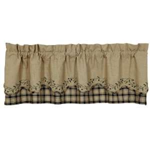   Blackberry Copuntry Cottage Scalloped Valance Curtain