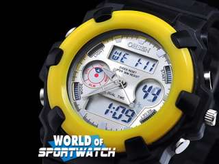 Yellow OHSEN Man Boy Alarm Chronograph Sport Watch New  