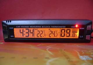 Innovic Multifunctional 4 in 1 Car Digital Clock, In/Out Thermometer 