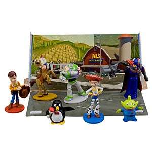 Disney/Pixar Toy Story ~ 7 pc Figurine Play Set with attached 