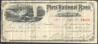 First National Bank Helena Montana geyser vignette  