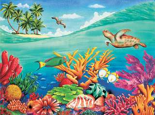 SEA SWELL TURTLE & FISH OCEAN ISLAND Wallpaper Mural  