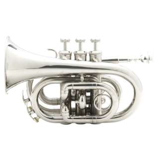 Cecilio PT 280N Nickel Plated Bb Pocket Trumpet +Tuner  