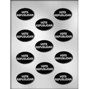 inch Vote Republican on Oval Chocolate Candy Mold  
