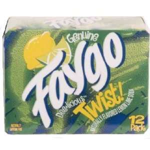 Faygo Twist lemon lime soda pop, 12 pack Grocery & Gourmet Food