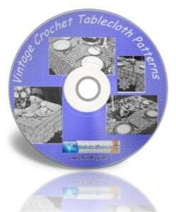 Vintage Crochet Tablecloth Patterns CD ROM  