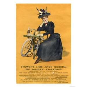  Stowers Lime Juice, Cordial Bicycles, UK, 1890 Giclee 