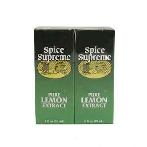  Bulk Case of 24 Spice Supreme Pure Lemon Extract   2 fl oz 