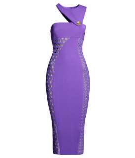 VERSACE for H&M Purple Berttoni Oro Crochet Silk Studded Dress BNWT 