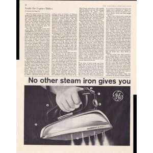  General Electric Steam Iron 2 Page 1959 Original Vintage 