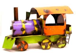 Metal Yard Art Locomotive Train Sculpture 22 Long  